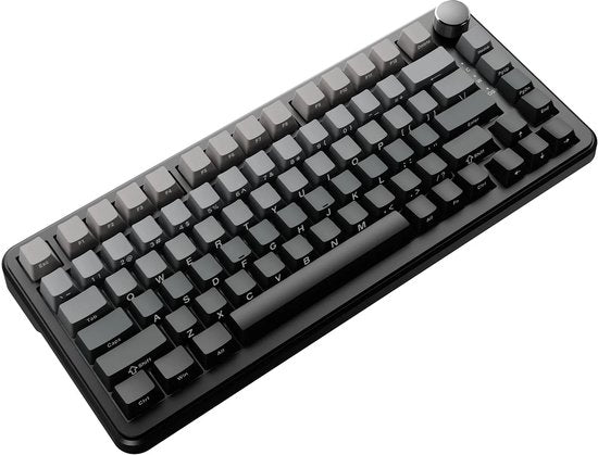 Ajazz AK820 MAX mechanisch toetsenbord 75% – Draadloos Tri-Mode – Hot Swap – 82 toetsen – Grijs