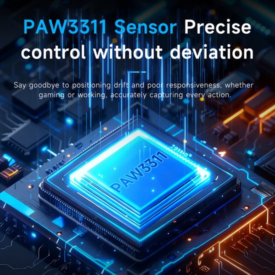 Ajazz AJ139 V2 MC draadloze gaming muis – PAW3311 sensor - 12.000 DPI - Tri-Mode - 64 g - RGB oplaadstation - Wit