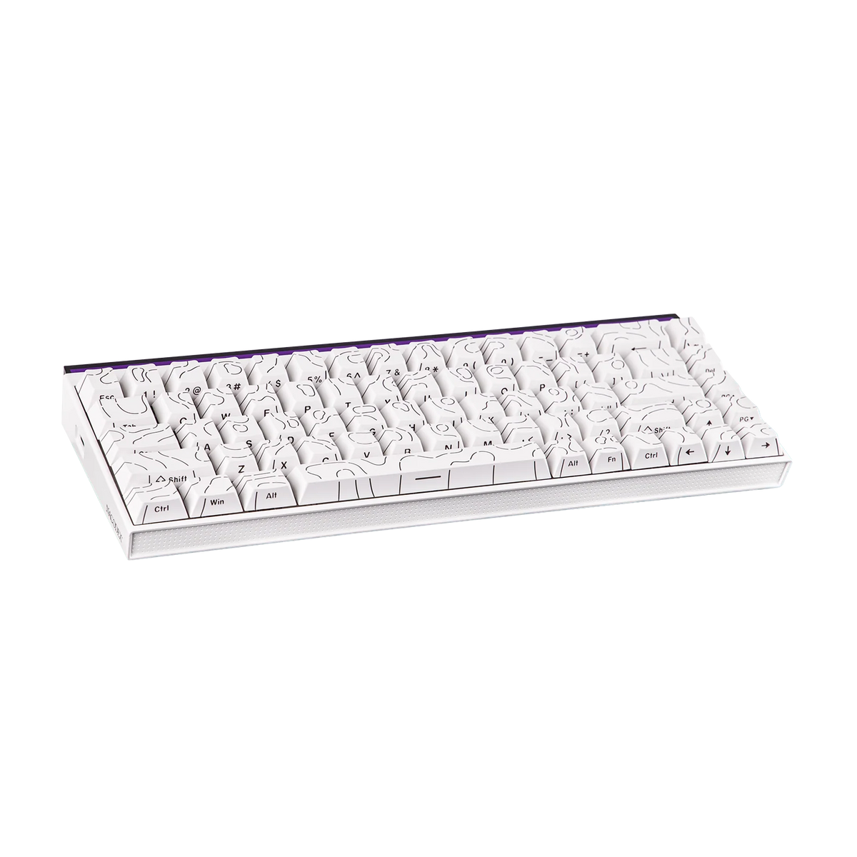 AJAZZ NK68 V2 mechanisch gaming toetsenbord — 65% Compact, RGB, Hot-Swappable, USB-C — Wit Ribbon Design