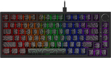Ajazz AK820 – Mechanisch Toetsenbord 75% – Bedraad USB-C Gaming Keyboard – Hot Swap – Compact QWERTY – 82 Keys – Contourlijn zwart