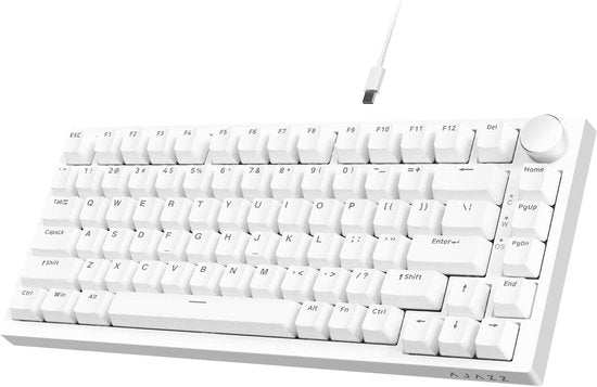 Ajazz AK820 – Mechanisch Toetsenbord 75% Bedraad USB-C - Hot Swap - 82 Keys - Wit