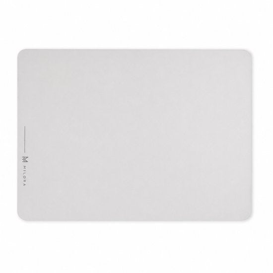 Milora Glazen Gaming Muismat – 45 x 40 cm – Anti-Slip – Smooth Surface – Wit
