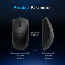Ajazz AJ139 V2 MC - draadloze gaming muis - PAW3311 - 12.000 DPI - Tri-Mode - 1000Hz - 66 g - Zwart