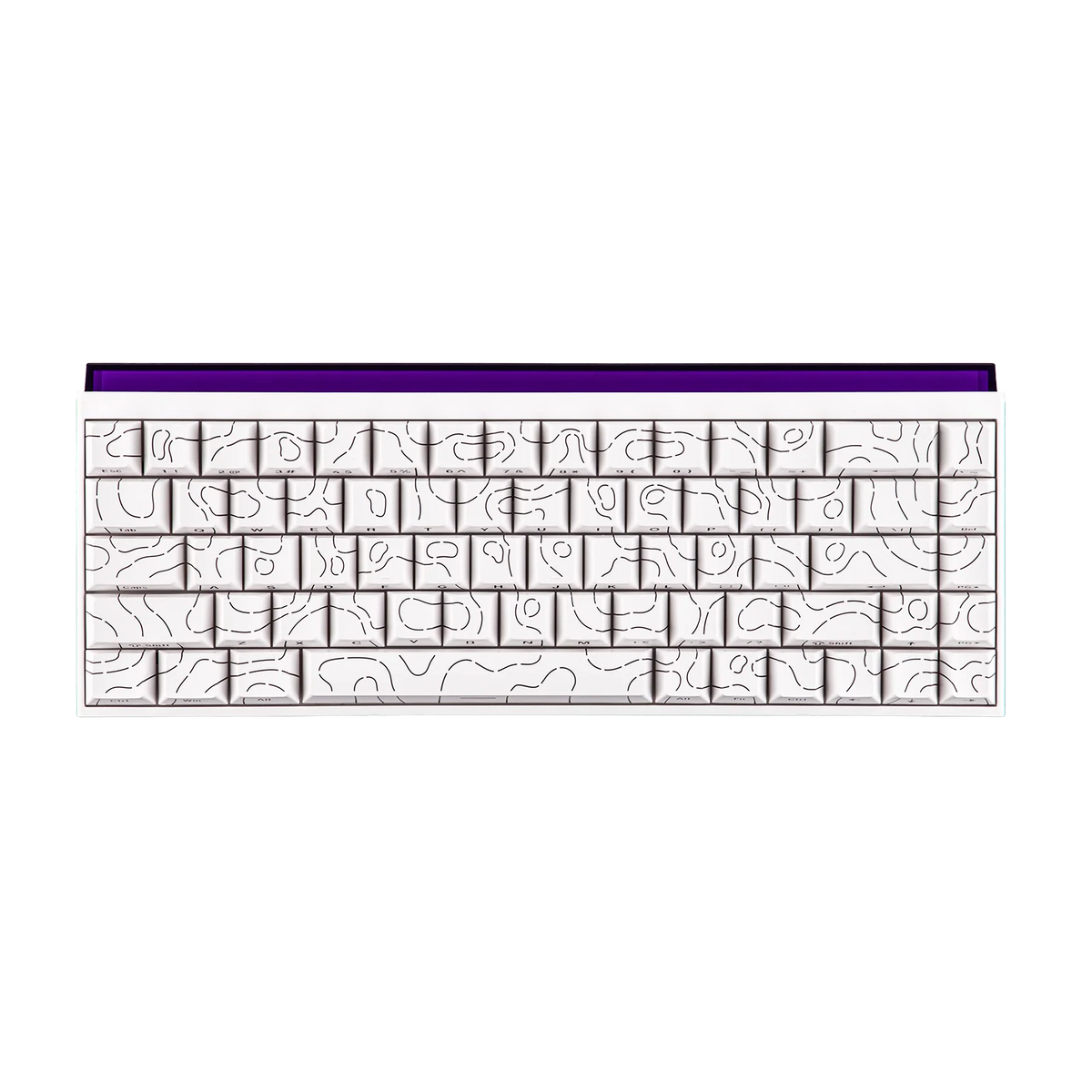 AJAZZ NK68 V2 mechanisch gaming toetsenbord — 65% Compact, RGB, Hot-Swappable, USB-C — Wit Ribbon Design