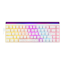 AJAZZ NK68 V2 mechanisch gaming toetsenbord — 65% Compact, RGB, Hot-Swappable, USB-C — Wit Ribbon Design