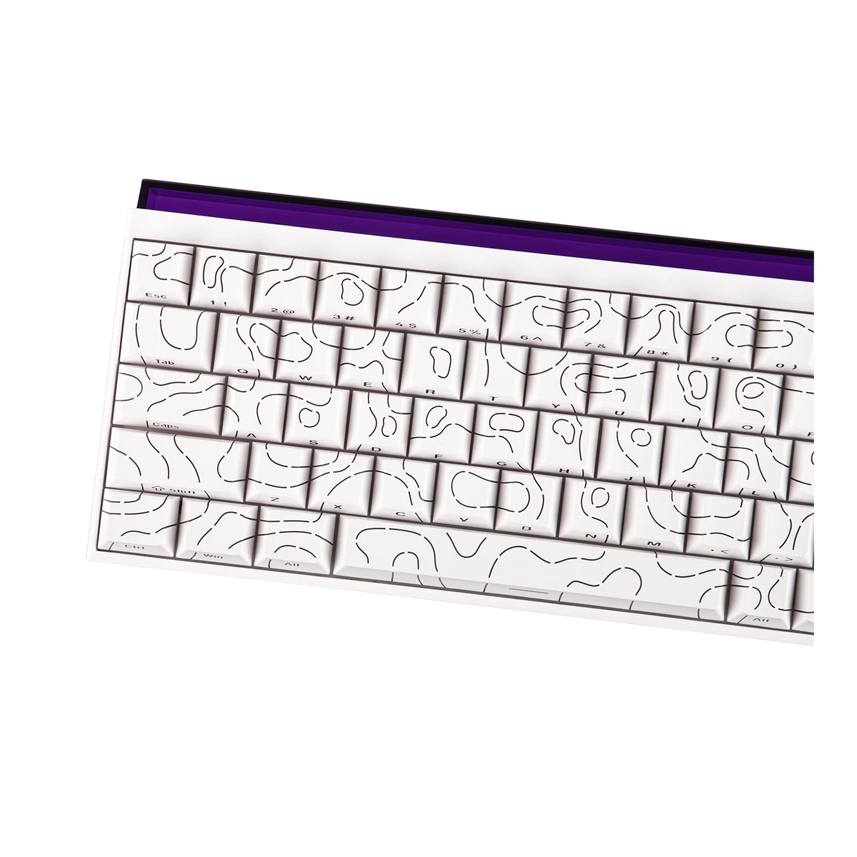 AJAZZ NK68 V2 mechanisch gaming toetsenbord — 65% Compact, RGB, Hot-Swappable, USB-C — Wit Ribbon Design