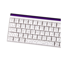 AJAZZ NK68 V2 mechanisch gaming toetsenbord — 65% Compact, RGB, Hot-Swappable, USB-C — Wit Ribbon Design